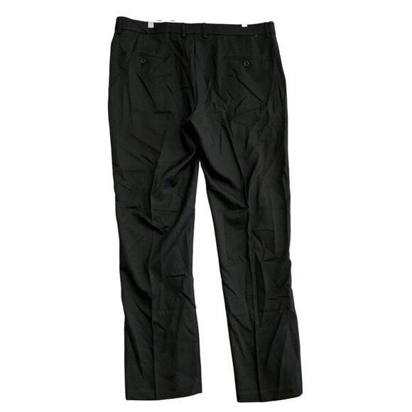 NEW Haggar Men's 38x32 Comfort Performance Dress Pants Straight Fit Black - Picture 4 of 8